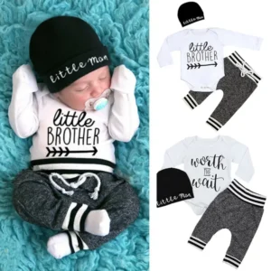 Baby Boy Romper Pant Hats Outfit